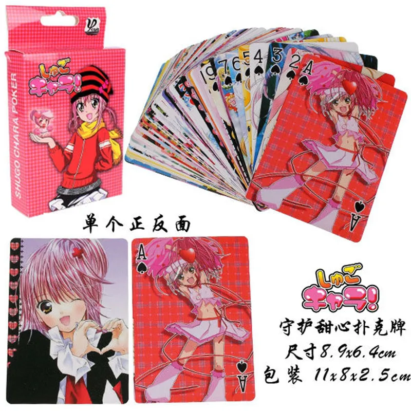 10 cutii/lot Anime Shugo Chara Cărți de Poker Cosplay Hinamori Amu Tabla de Joc Cărți Cu Cutie de carti de joc Desktop carte de joc