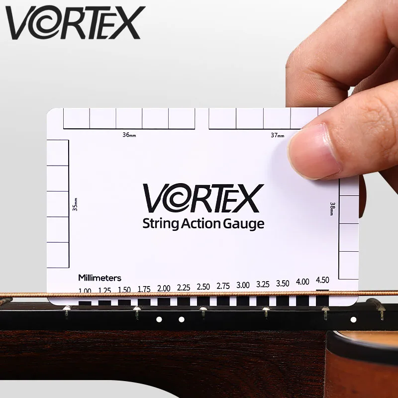 VORTEX coardă de Chitară de Acțiune ecartament conducător , folosit pentru acustica，chitara electrica, Bas de măsurare. Coardă de înălțime, distanța.