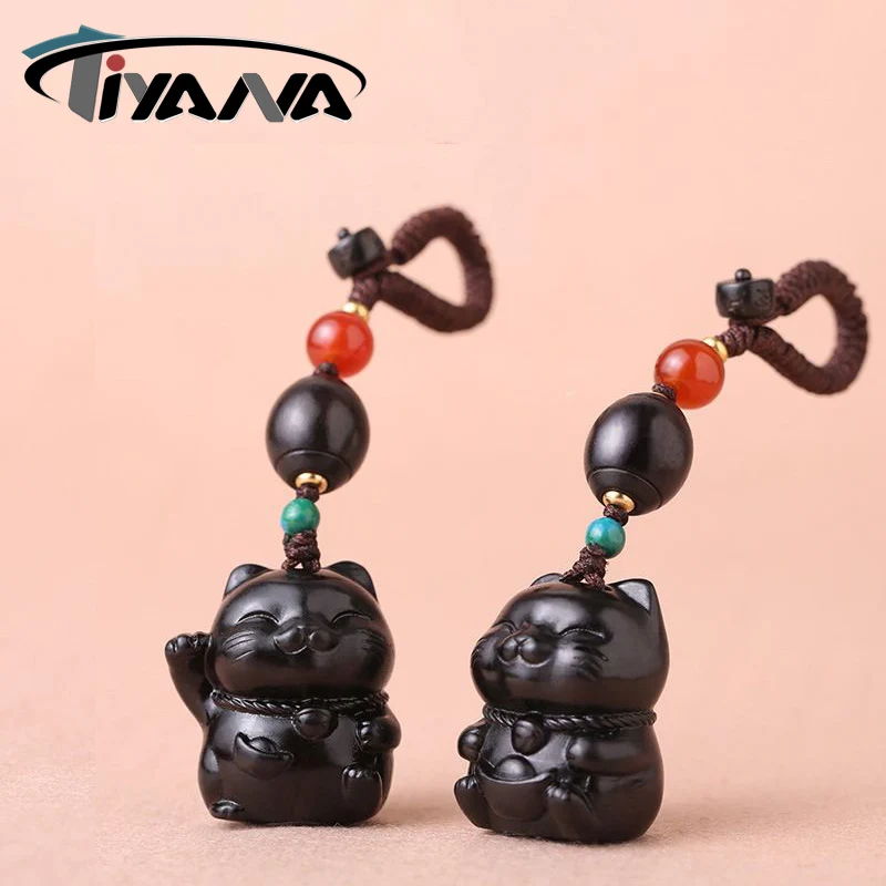 Tiyana Abanos Creative Drăguț Pisică Norocos Masina Breloc pentru Barbati Femei Cadouri pentru Cheie Auto Ornamente Decor DIY Geantă de mână Ornamente