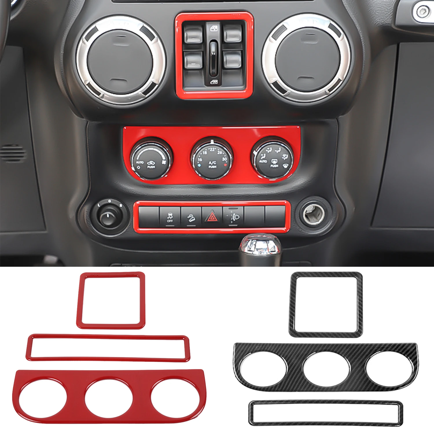 Masina Fereastră de Aer Conditionat de Urgență Întrerupător Buton de Decorare Acoperire pentru Jeep Wrangler JK 2011-2017 Accesorii de Interior