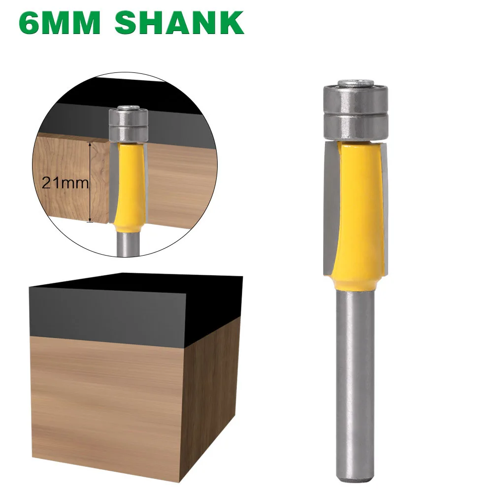 1 BUC 6MM Shank Milling Cutter Sculptură în Lemn Culoare Tapiterie Router Biți Pentru Lemn Tunderea Freze Cu Rulment de prelucrare a Lemnului Instrument Endmill